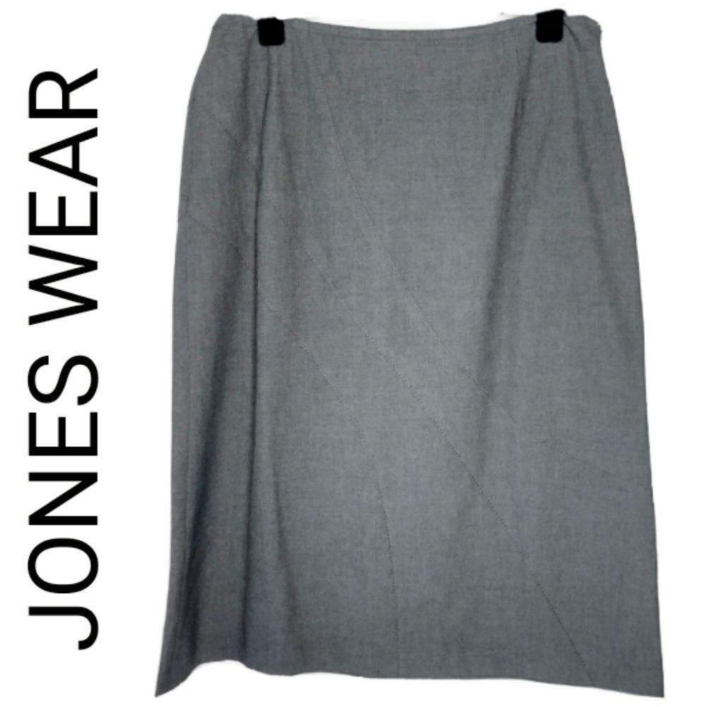 JONES WEAR STRETCH SKIRT - GRAY